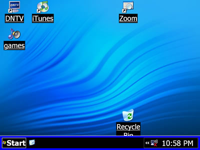 Screenshot of HTPC desktop