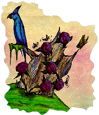 blue bird on an old stump