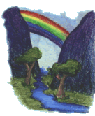 valley with rainbow